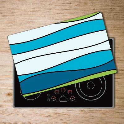 Glass chopping board Colorful stripes