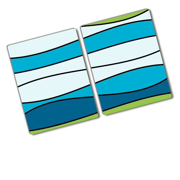 Glass chopping board Colorful stripes