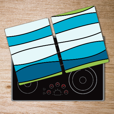 Glass chopping board Colorful stripes