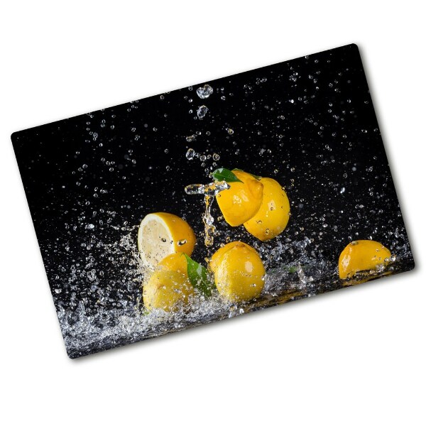 Cutting board Lemons and water