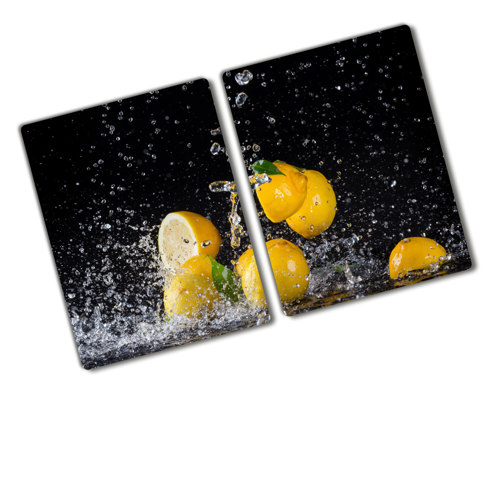 Cutting board Lemons and water