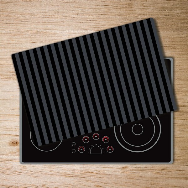 Chopping board Black and gray stripes