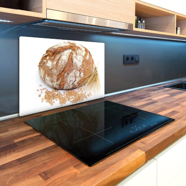 Chopping board glass Bread and wheat