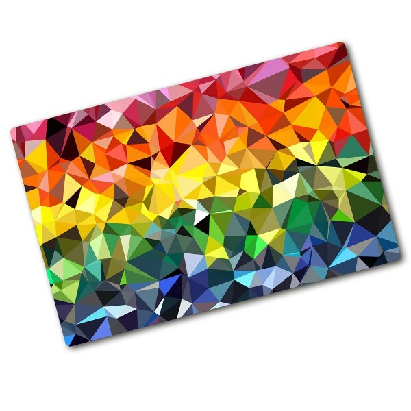 Chopping board glass Geometric background