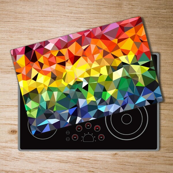 Chopping board glass Geometric background