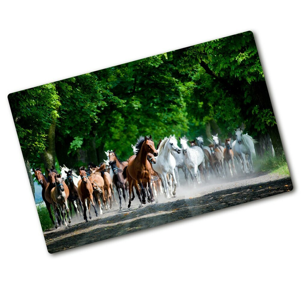 Chopping board Horses at gallop