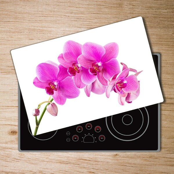 Glass chopping board Pink orchid