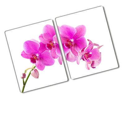 Glass chopping board Pink orchid