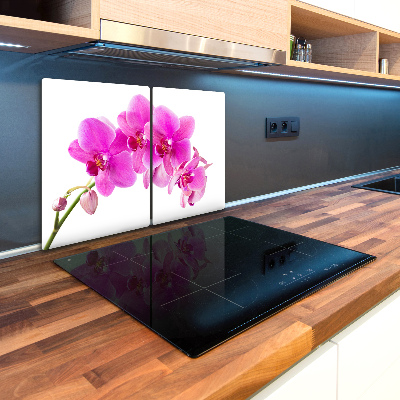 Glass chopping board Pink orchid