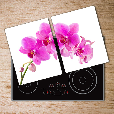 Glass chopping board Pink orchid