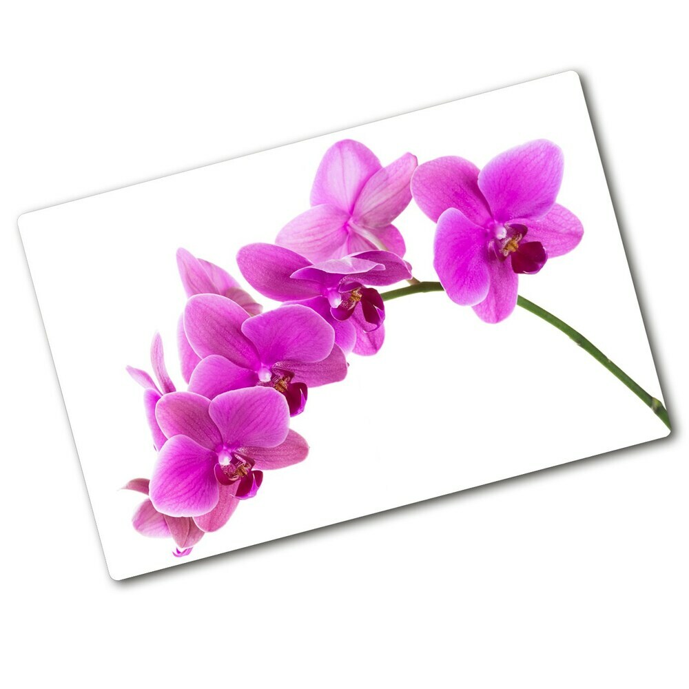 Glass chopping board Pink orchid