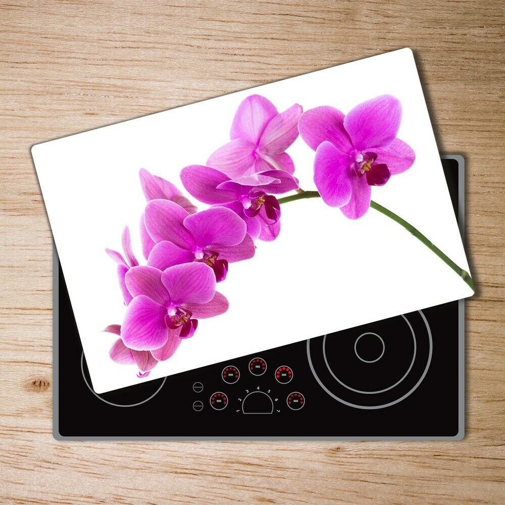 Glass chopping board Pink orchid