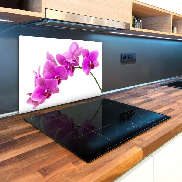 Glass chopping board Pink orchid