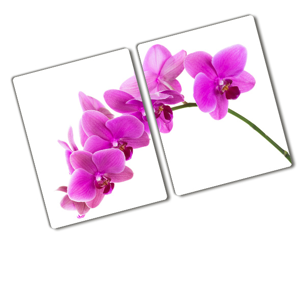 Glass chopping board Pink orchid