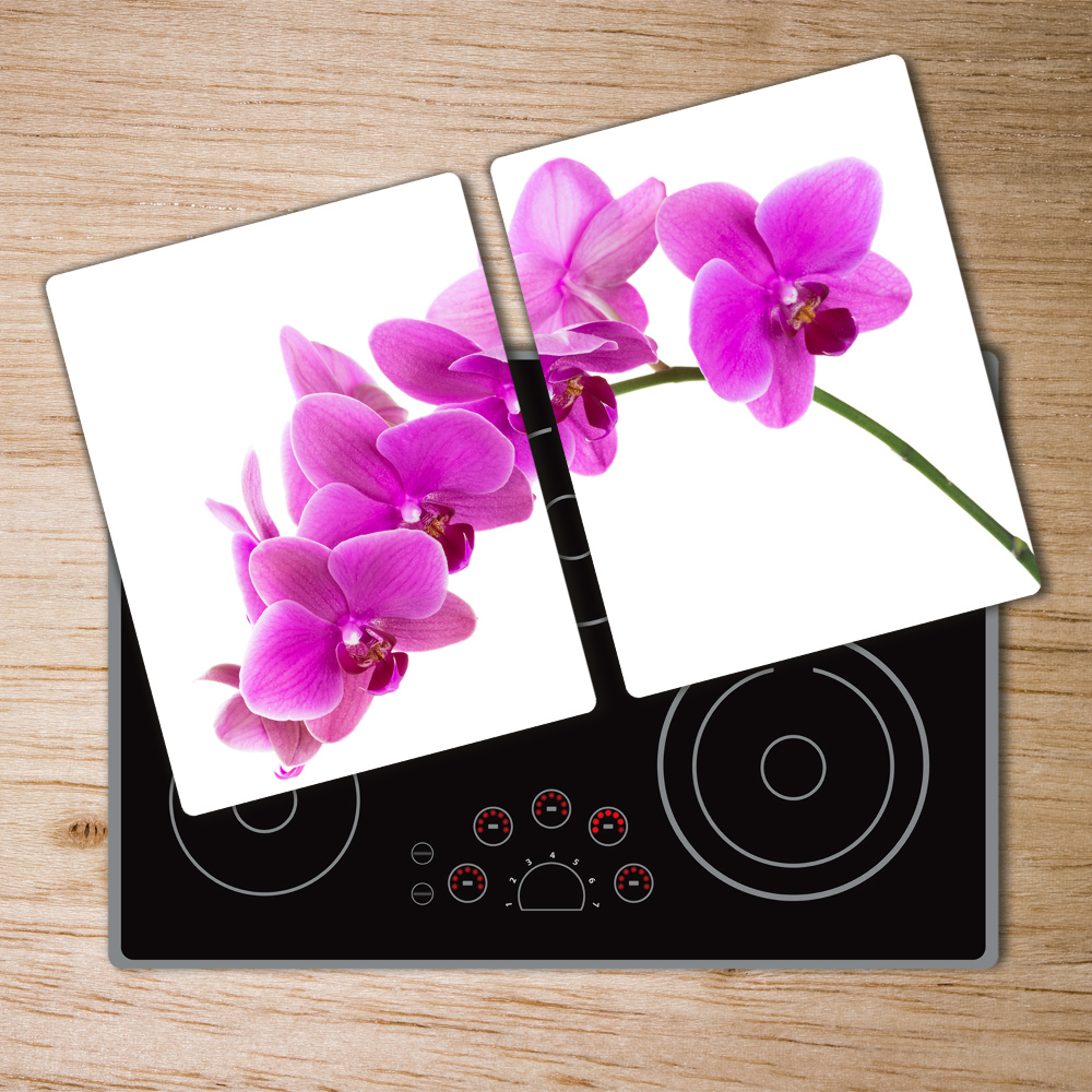 Glass chopping board Pink orchid