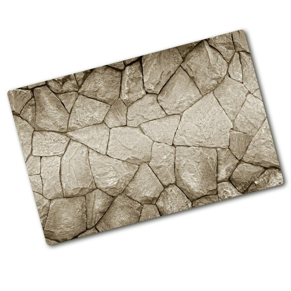 Chopping board glass Stone wall