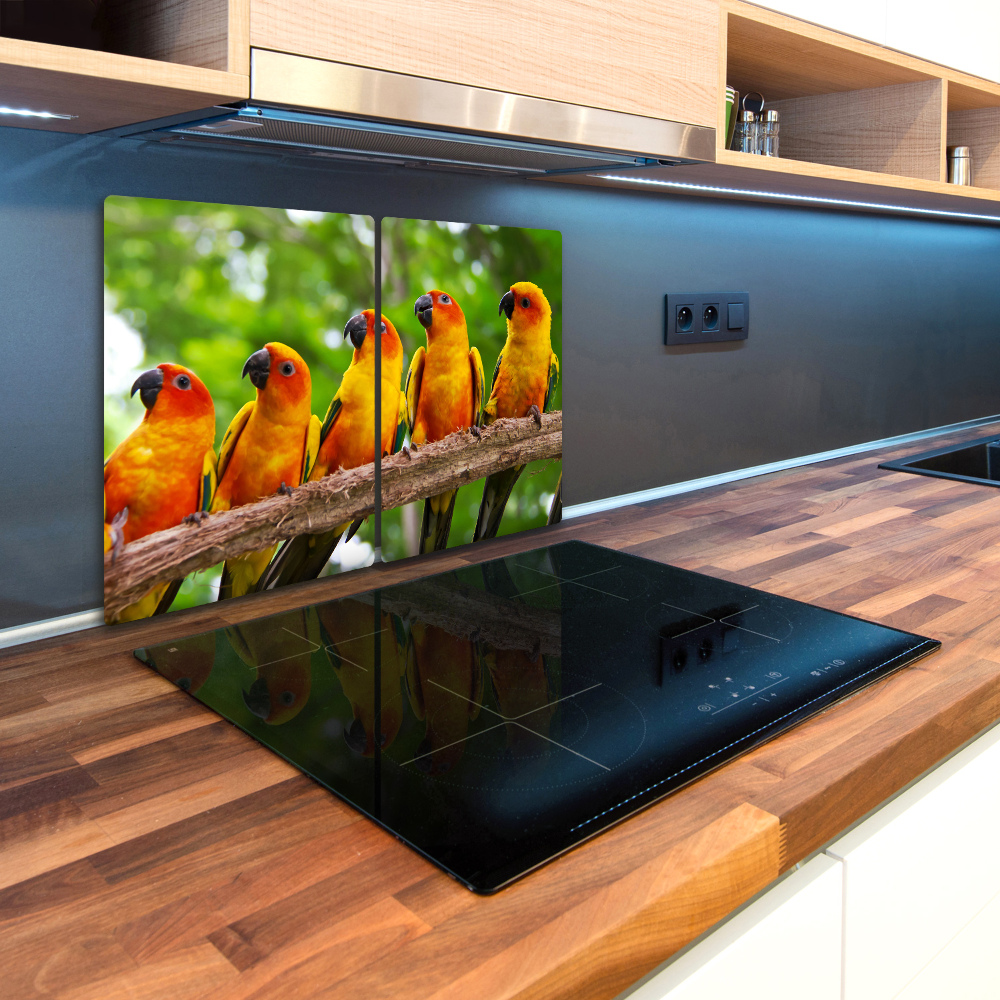 Chopping board Parrots on a branch