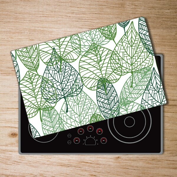 Cutting board Green leaves pattern