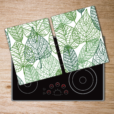 Cutting board Green leaves pattern