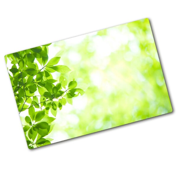 Chopping board glass Leaves