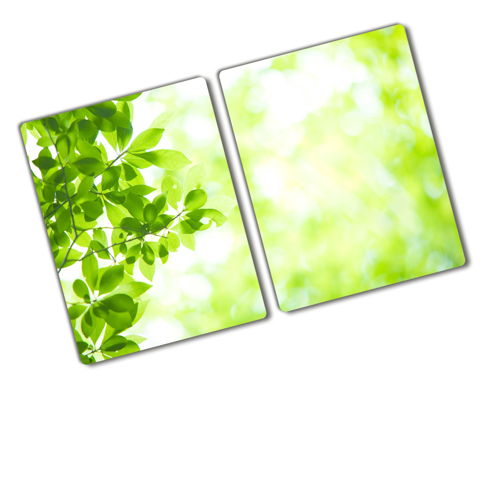 Chopping board glass Leaves