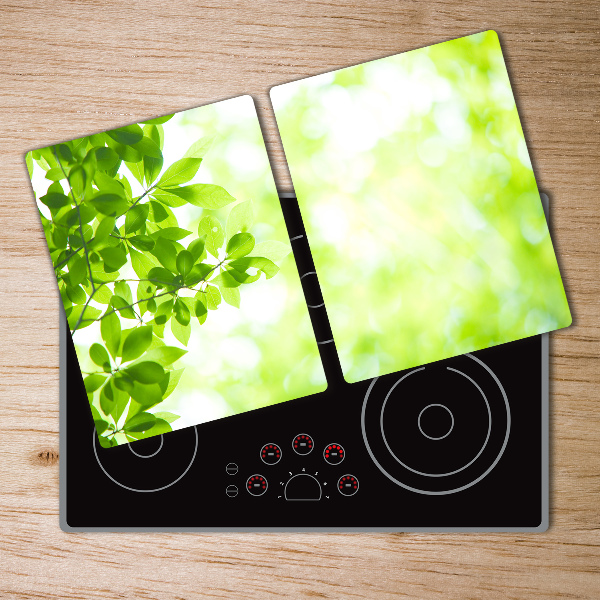 Chopping board glass Leaves