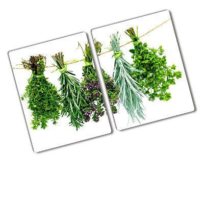 Chopping board Herbs on a string