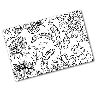 Chopping board glass Floral pattern