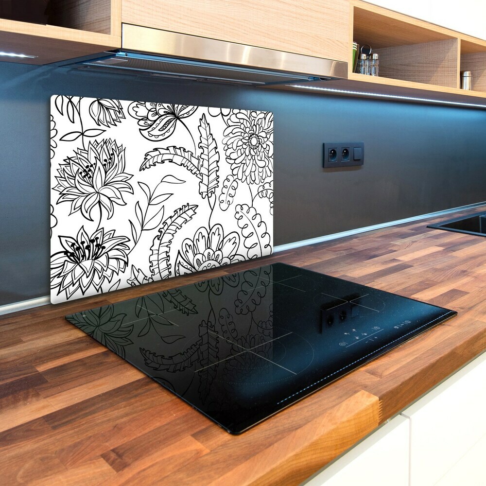 Chopping board glass Floral pattern