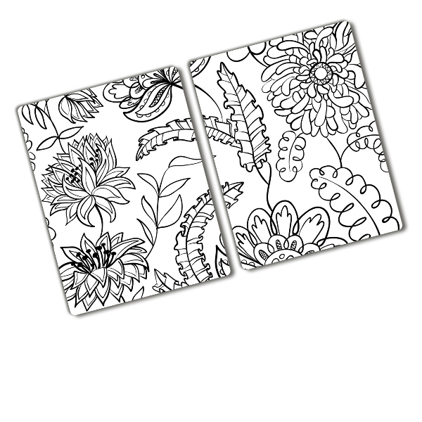 Chopping board glass Floral pattern