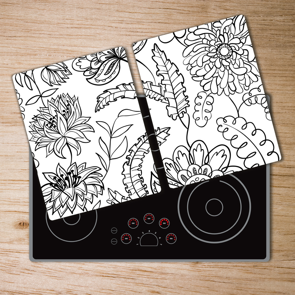 Chopping board glass Floral pattern