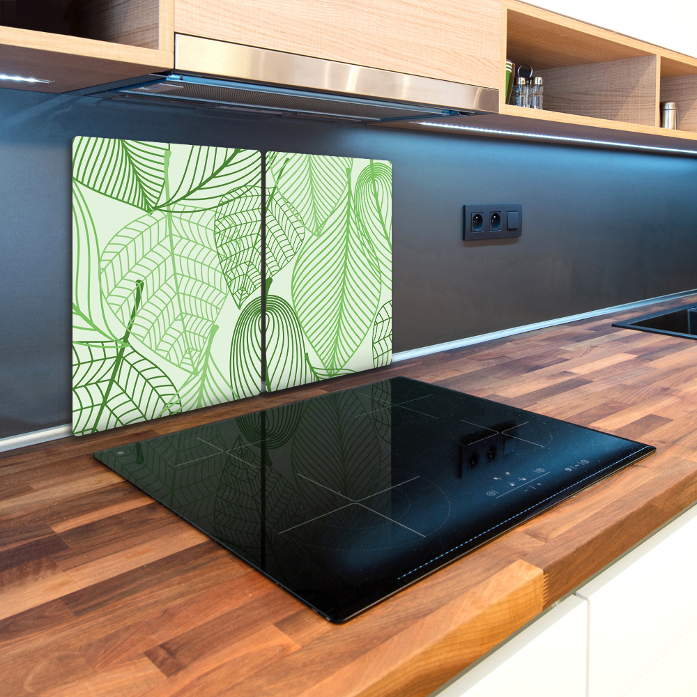 Chopping board glass Pattern leaves