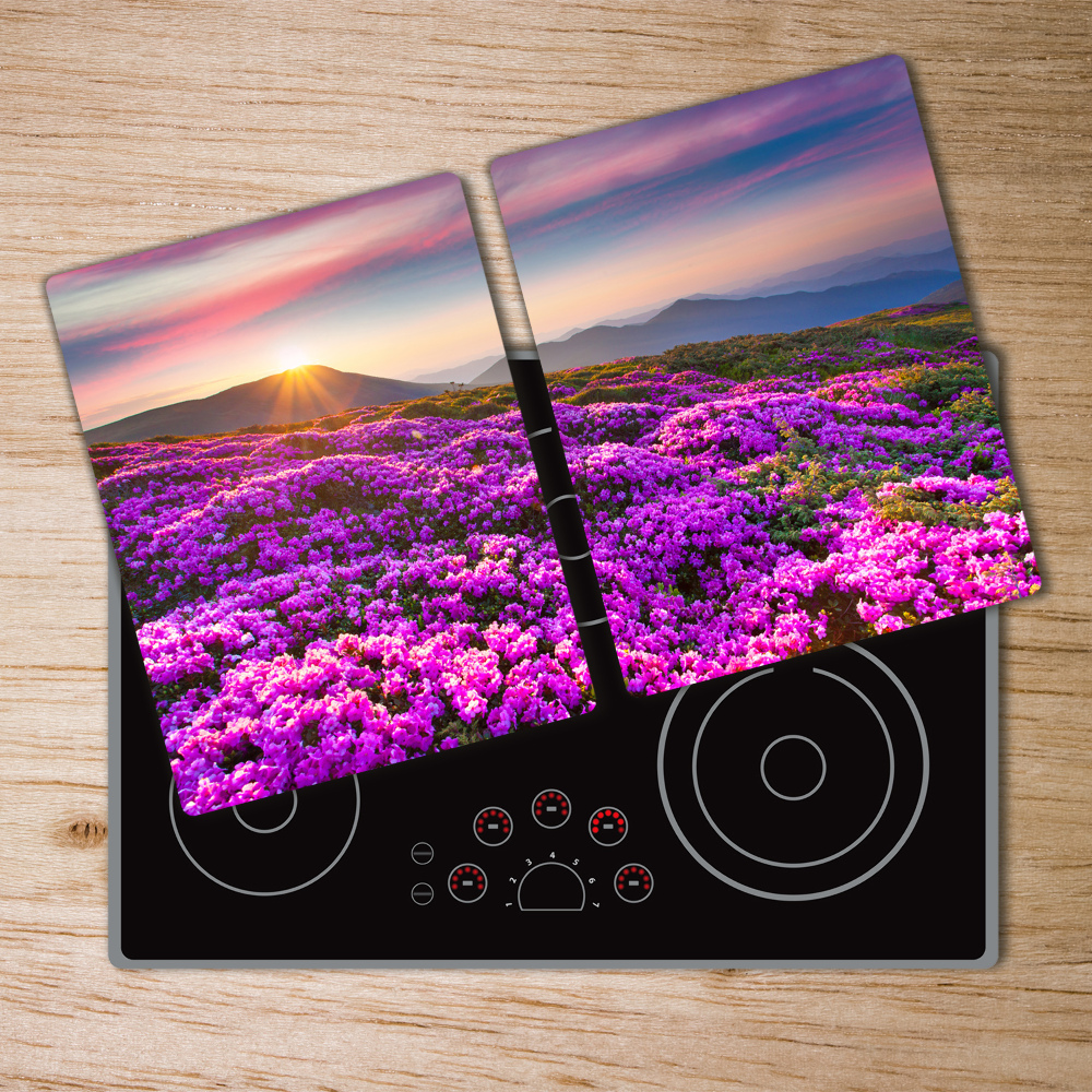 Glass chopping board Flowers in the mountains