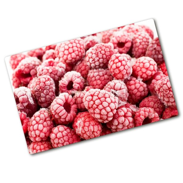 Cutting board Frozen raspberries