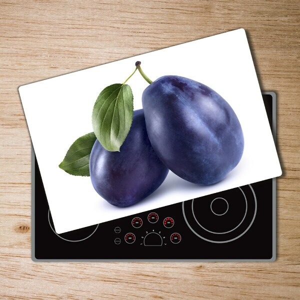 Glass chopping board Plums