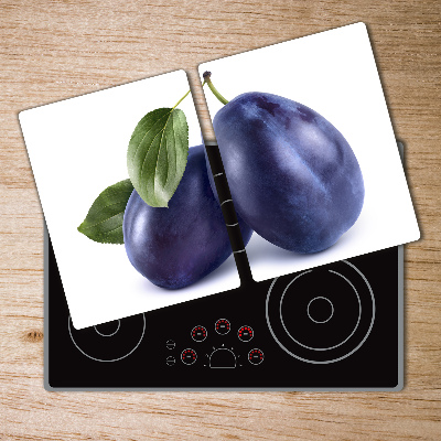 Glass chopping board Plums