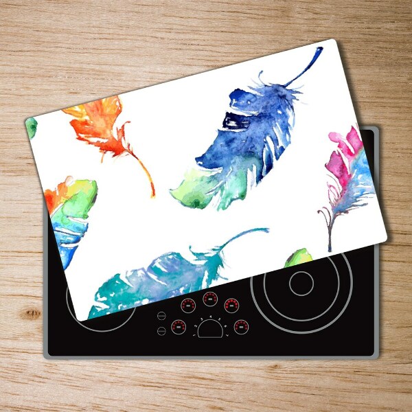 Chopping board Colorful feathers