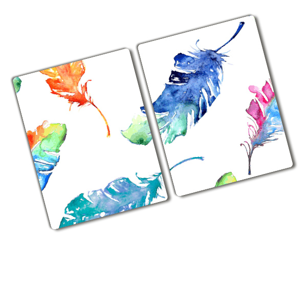 Chopping board Colorful feathers