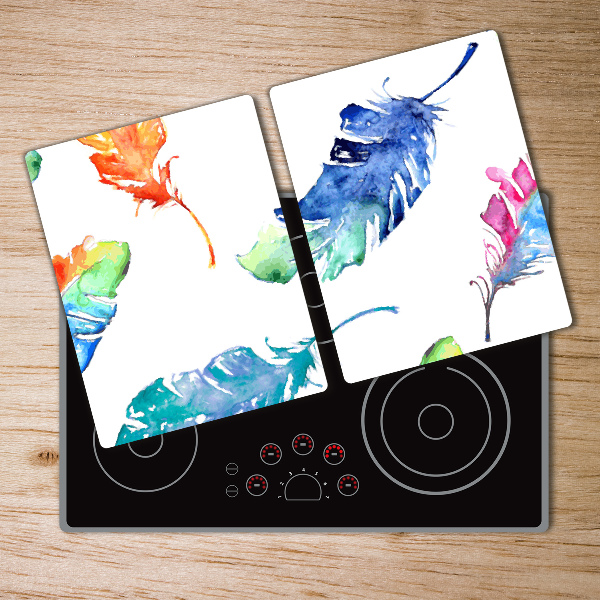 Chopping board Colorful feathers