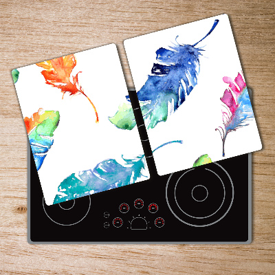 Chopping board Colorful feathers