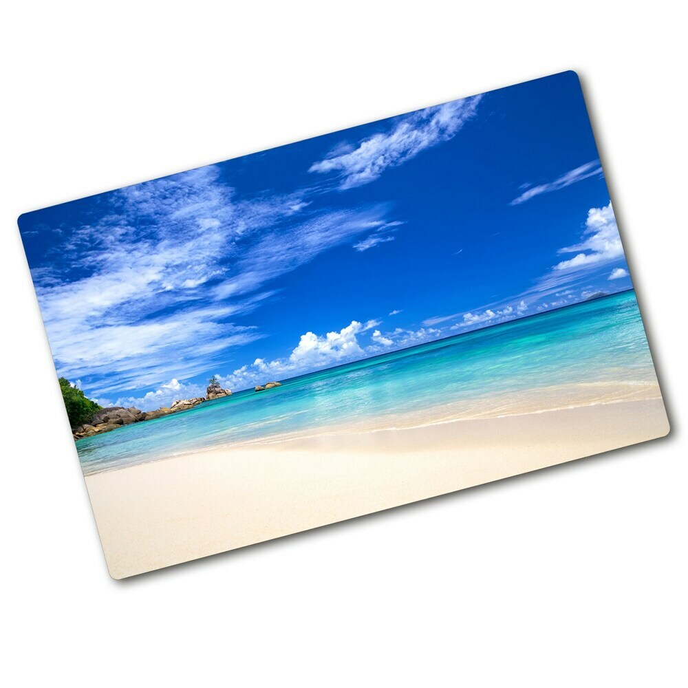 Chopping board glass Tropical beach