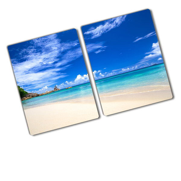 Chopping board glass Tropical beach