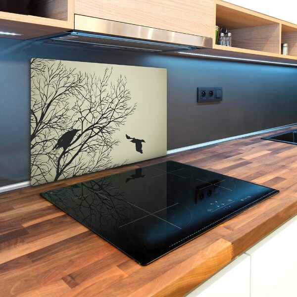 Glass chopping board Crows