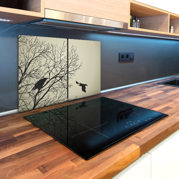 Glass chopping board Crows