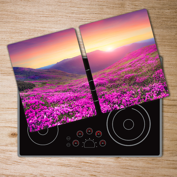 Chopping board glass Pink hills