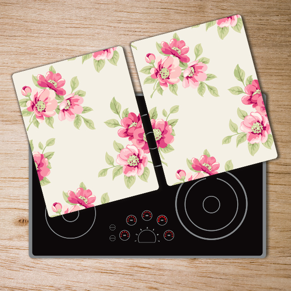 Glass chopping board Floral pattern