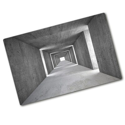 Glass chopping board Concrete tunnel