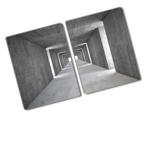 Glass chopping board Concrete tunnel