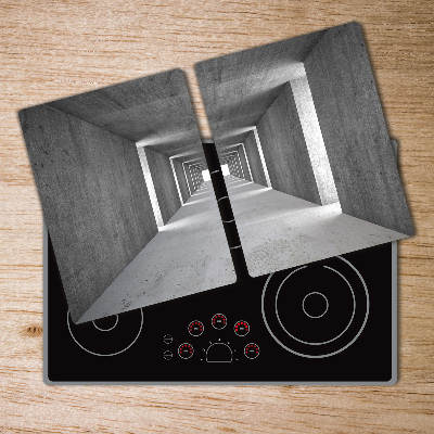 Glass chopping board Concrete tunnel