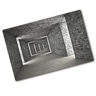 Glass chopping board Brick tunnel